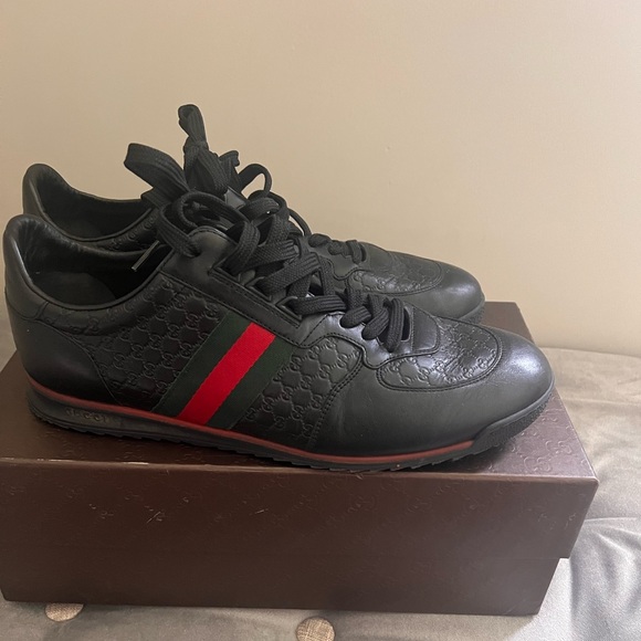 US 13 Men’s Gucci  Nero S173 Lace up Sneaker Black includes original dust bag - Picture 1 of 4